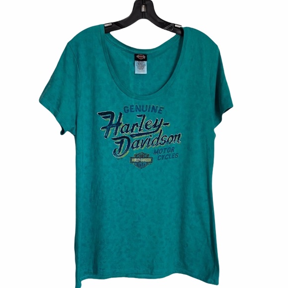HARLEY DAVIDSON TURQUOISE T-SHIRT